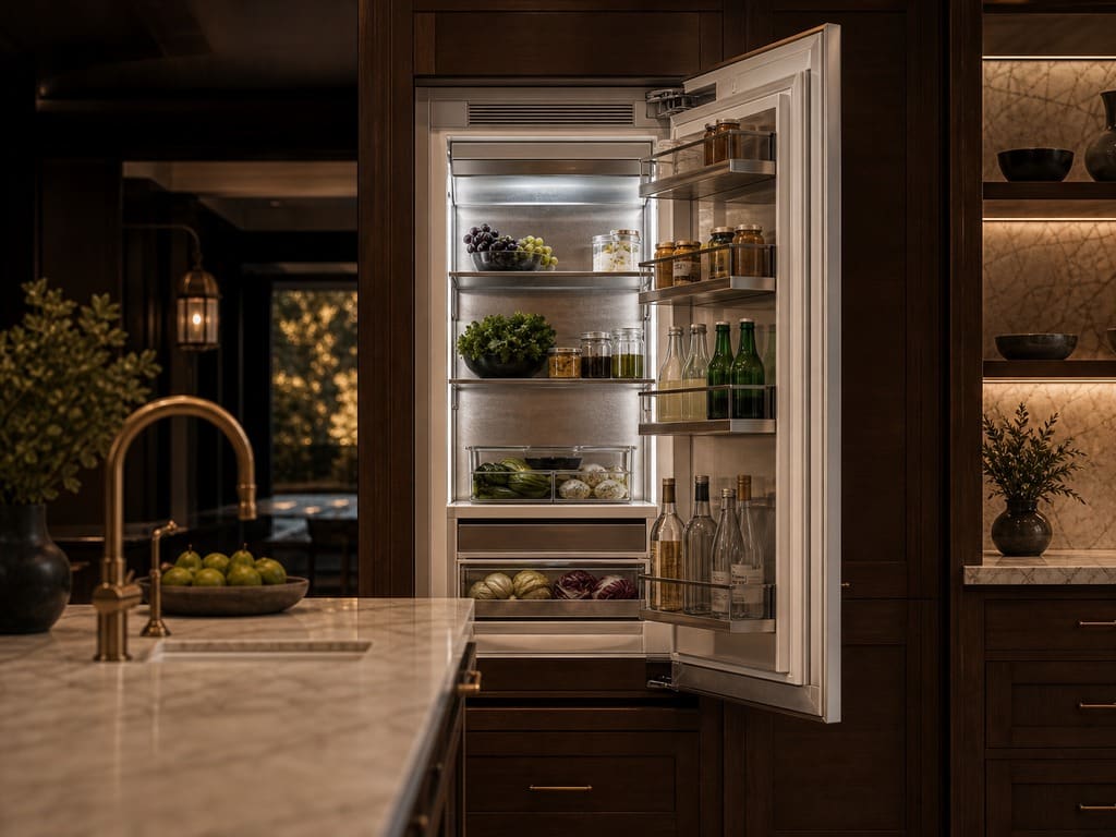 Viking built-in refrigerator serviced in a Walnut Creek kitchen