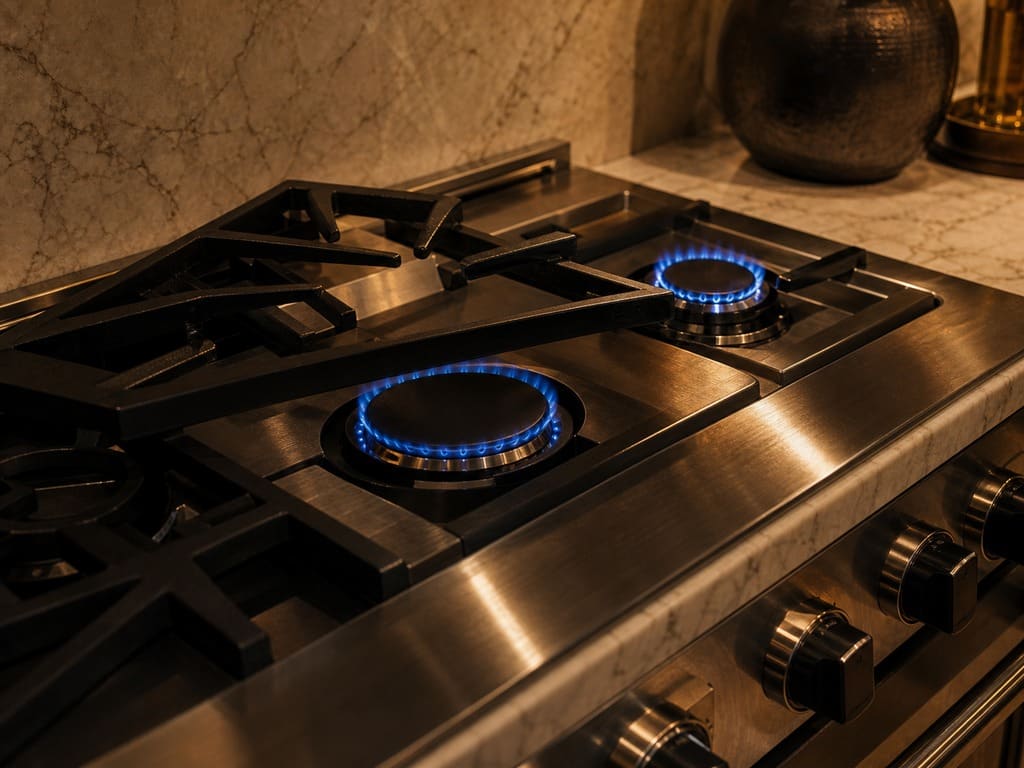 Viking gas cooktop serviced during a Walnut Creek house call